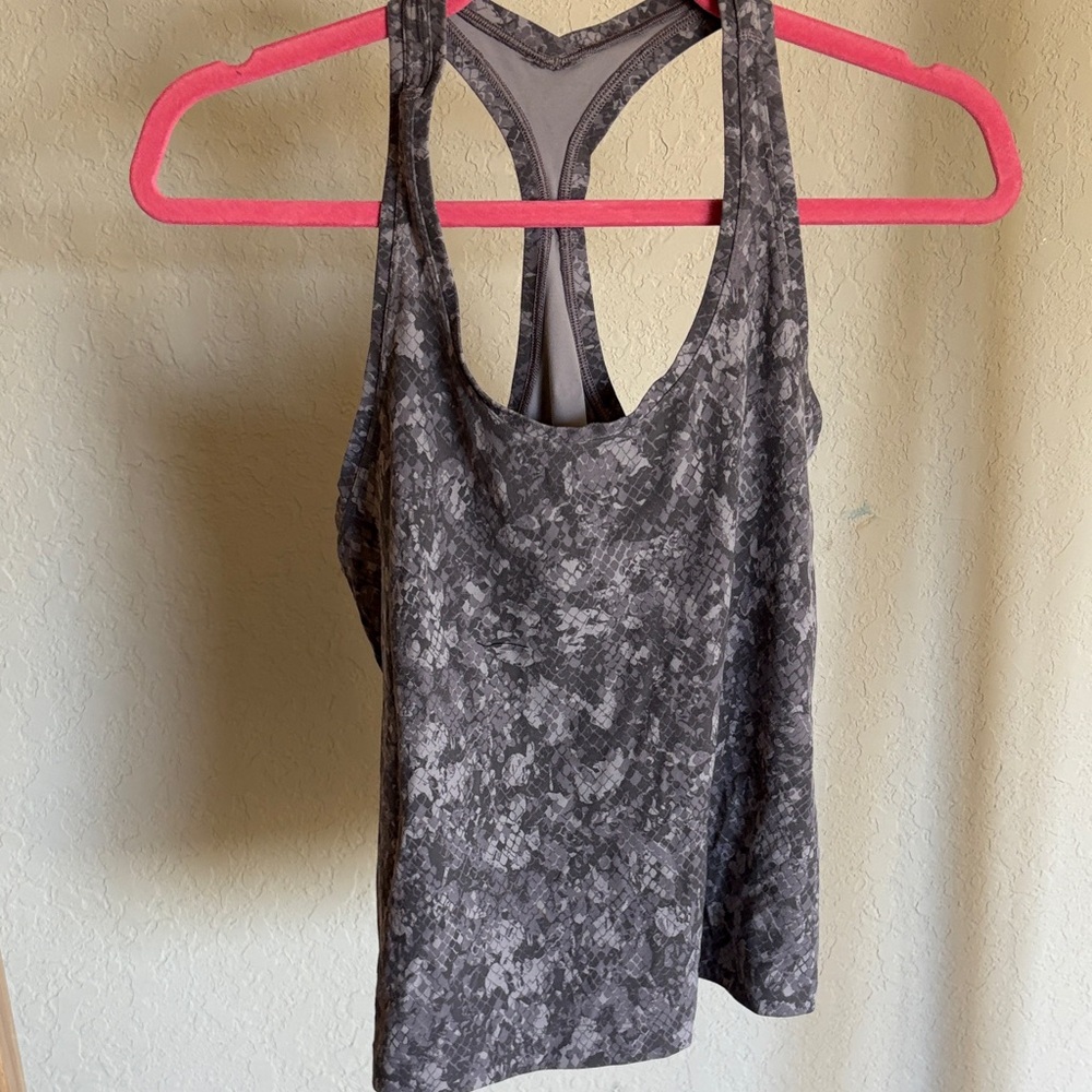 lululemon athletica Charcoal Patterned Tank Top